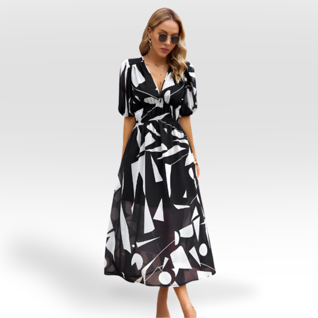 Chantal | Charmante jurk met V-hals