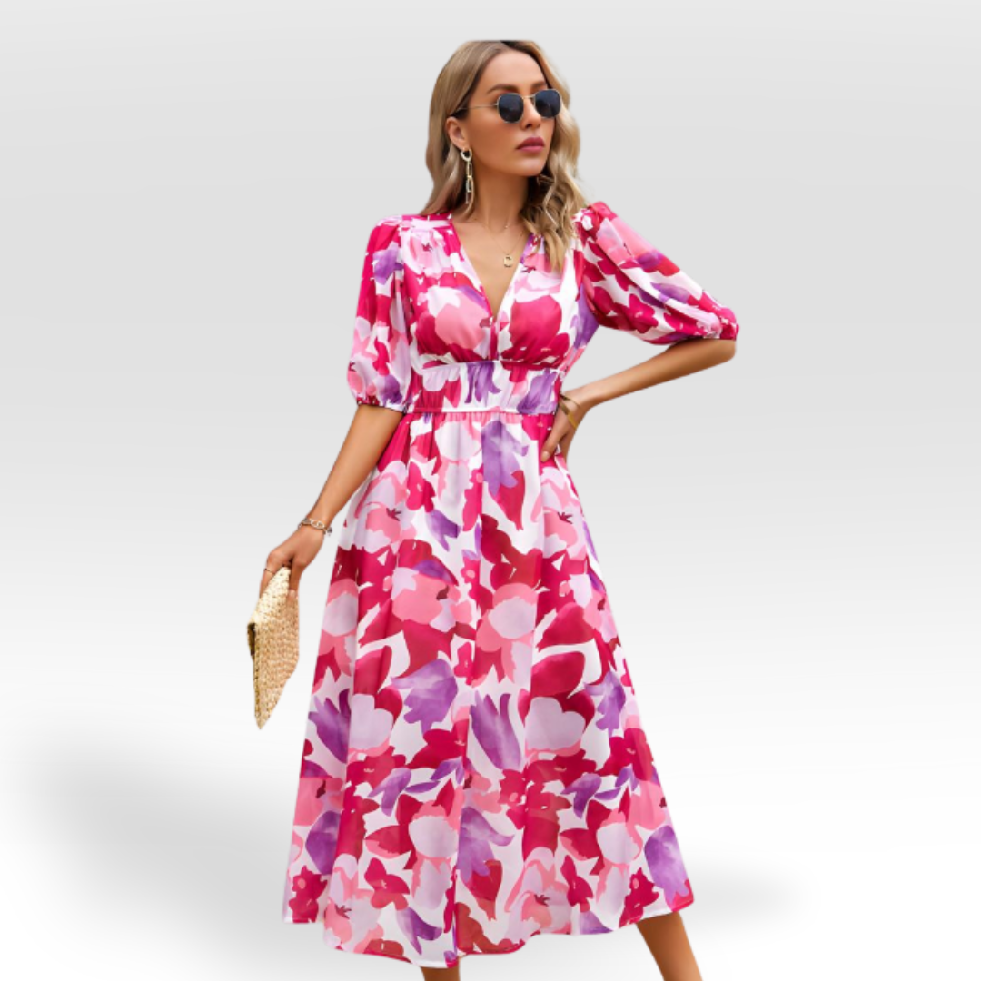 Chantal | Charmante jurk met V-hals