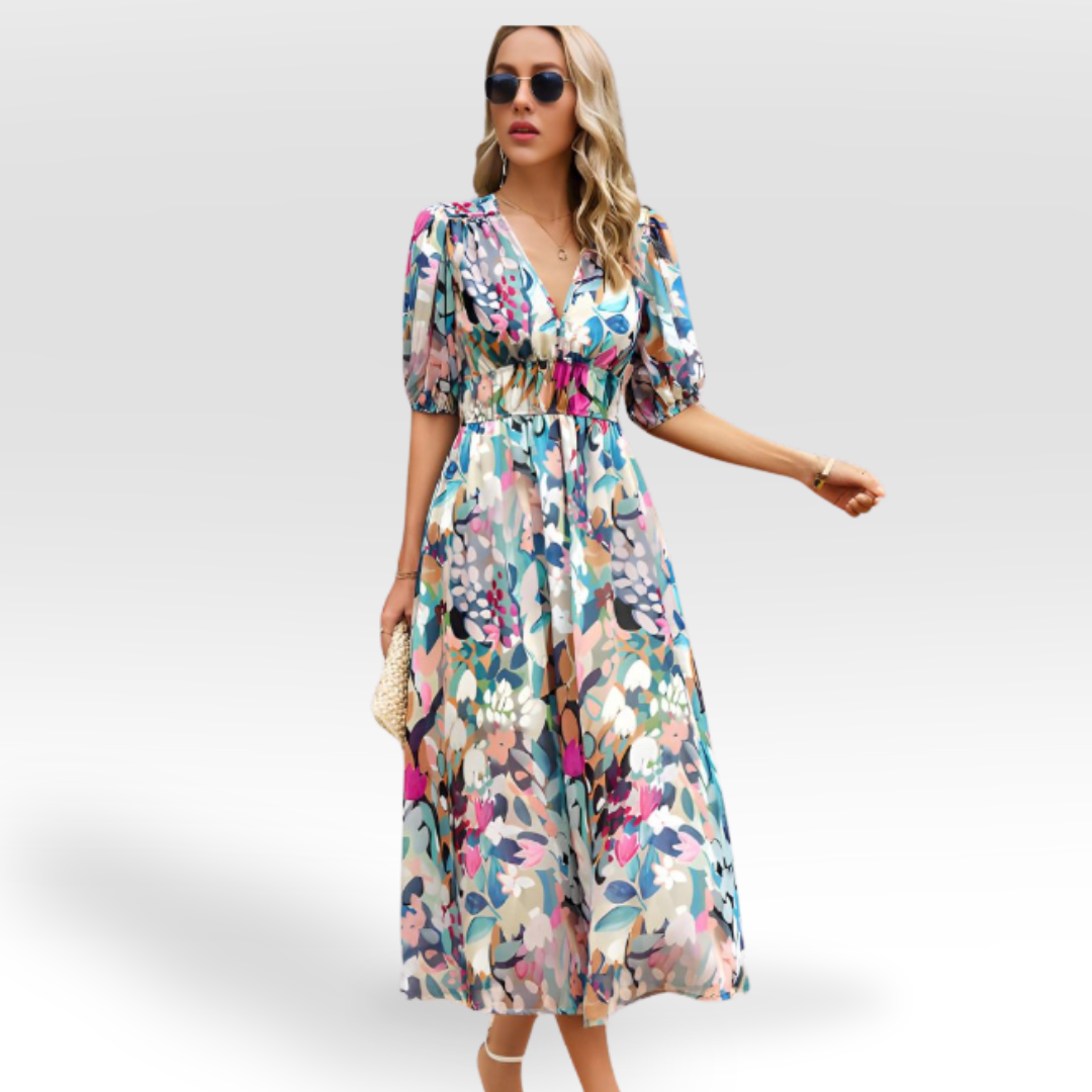 Chantal | Charmante jurk met V-hals