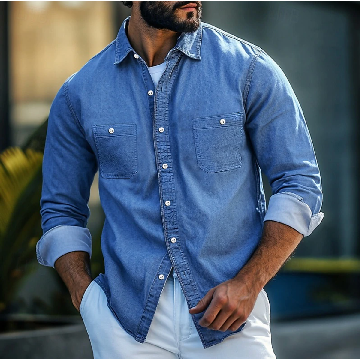 Denim Shirt voor Heren