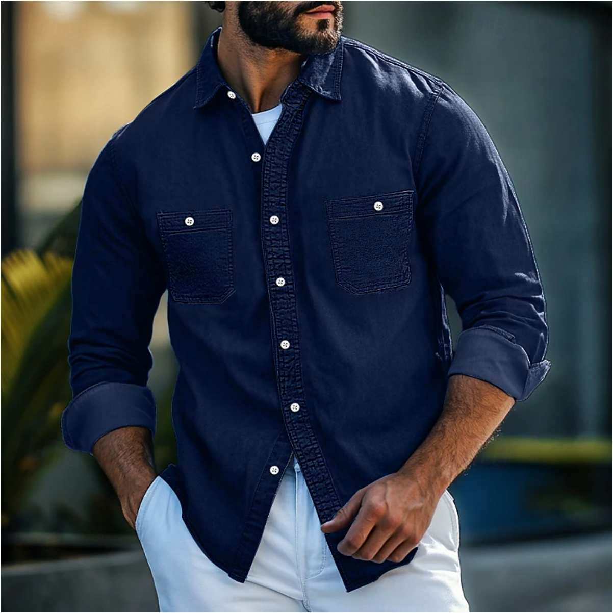 Denim Shirt voor Heren