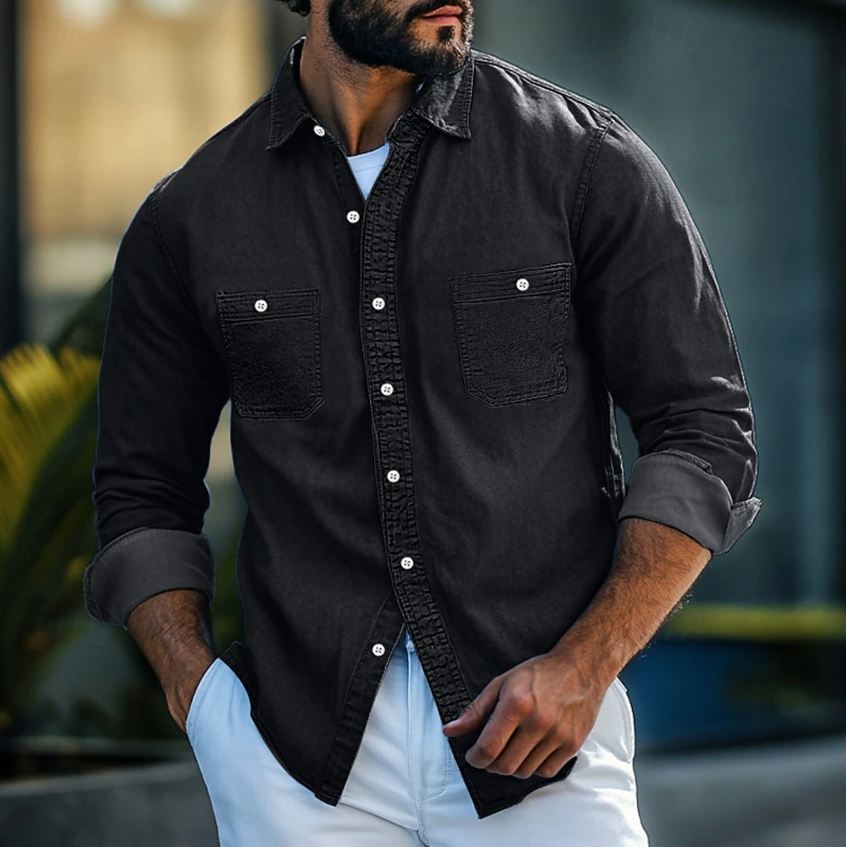 Denim Shirt voor Heren