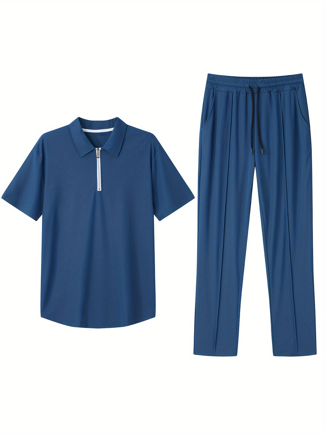 Heren Set | Slim-Fit Shirt & Joggingbroek | Ademend & Lichtgewicht | Polyester Zomerset