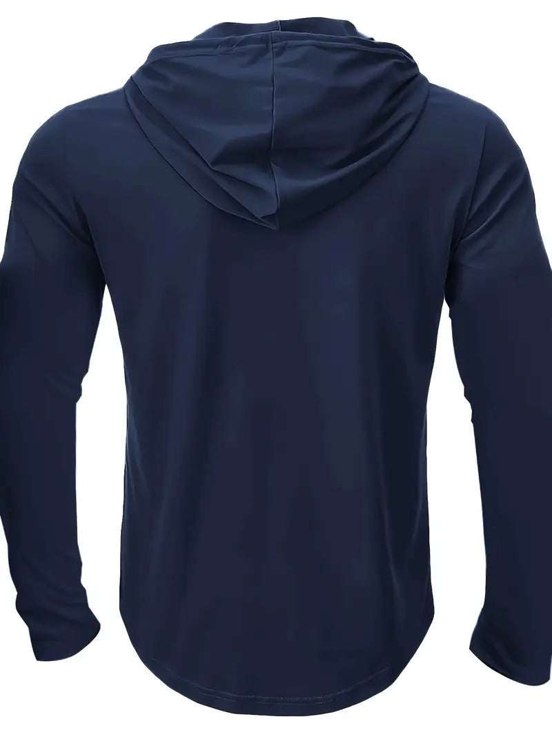 Heren hoodie | Lichtgewicht & Ademend | Trekkoord & Drie-Knopen Sluiting | Casual & Sportief