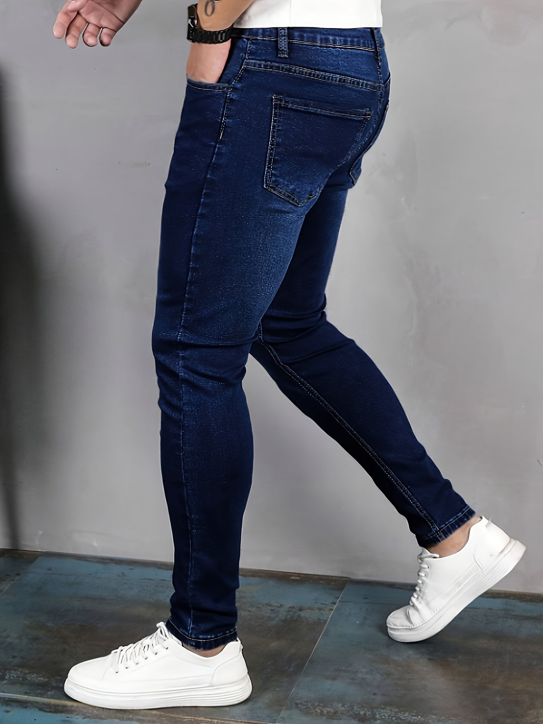 Heren Jeans | Skinny pasvorm | Stretch Denim | Klassiek Blauw