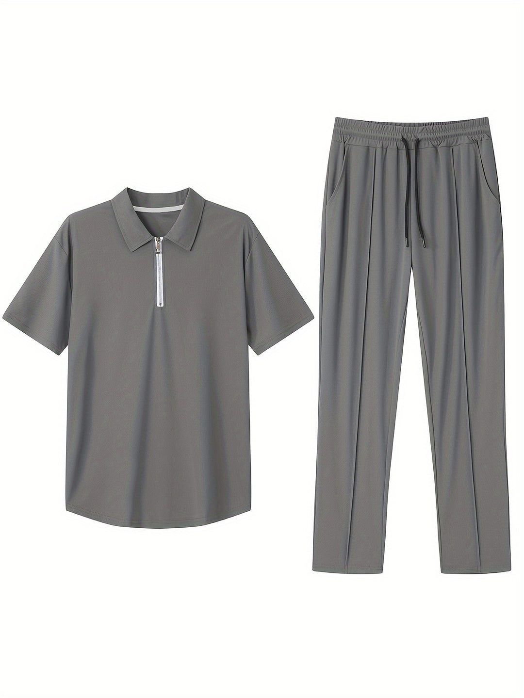 Heren Set | Slim-Fit Shirt & Joggingbroek | Ademend & Lichtgewicht | Polyester Zomerset