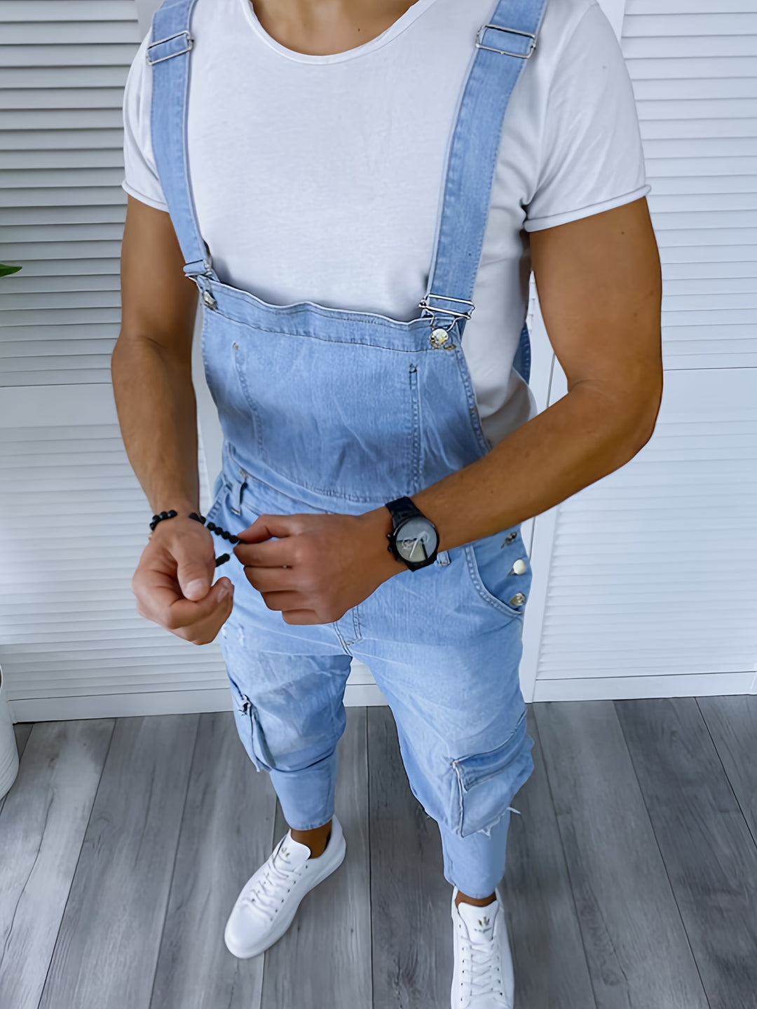 Heren Retro Denim Tuinbroek | Casual Overalls | Tijdloos & Comfortabel