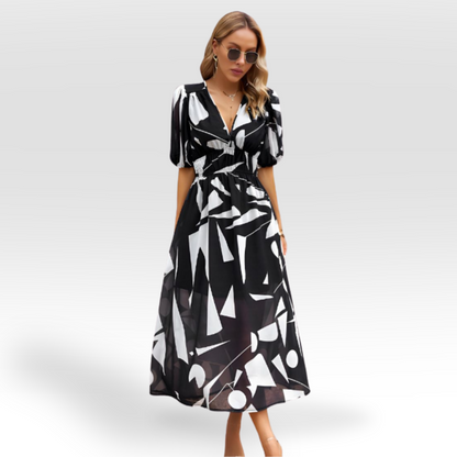Chantal | Charmante jurk met V-hals
