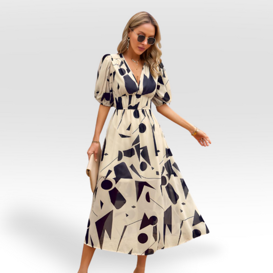 Chantal | Charmante jurk met V-hals