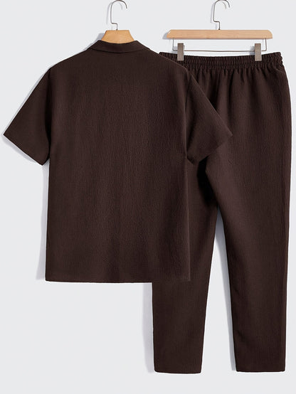Heren zomerset | Modieus & Comfortabel | Overhemd met Broek | Vrije Tijd & Reizen