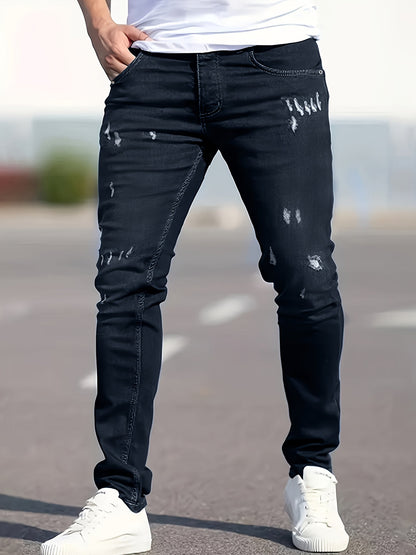 Heren Jeans | Slim Fit | Stretch Denim | Geripte Details | Casual & Trendy