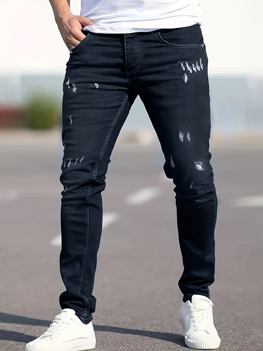 Heren Jeans | Slim Fit | Stretch Denim | Geripte Details | Casual & Trendy