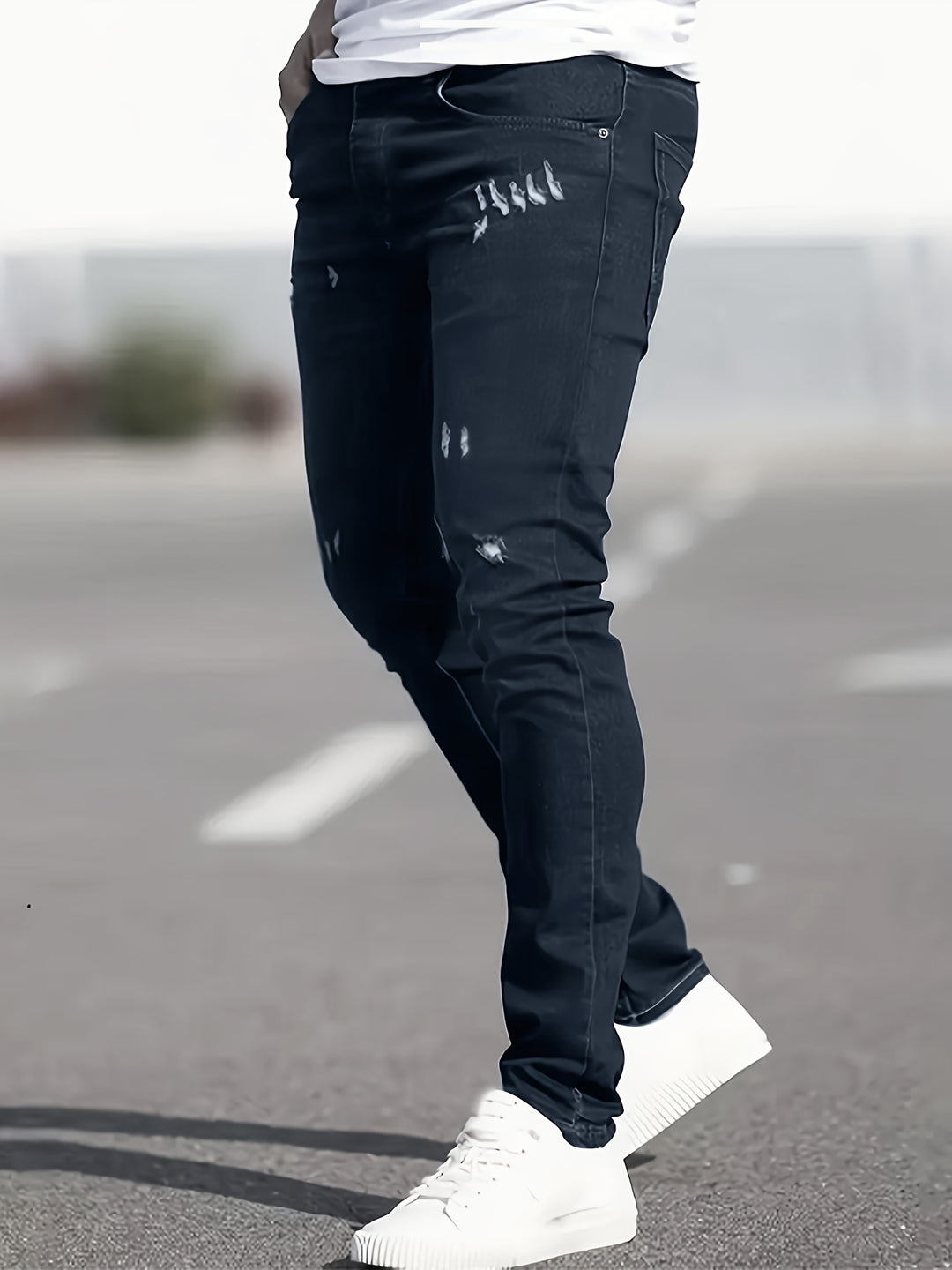 Heren Jeans | Slim Fit | Stretch Denim | Geripte Details | Casual & Trendy