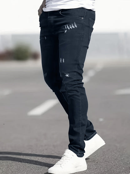 Heren Jeans | Slim Fit | Stretch Denim | Geripte Details | Casual & Trendy
