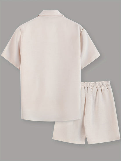 Heren Zomerset | Casual & Comfortabel | Korte Mouwen & Trekkoord Shorts