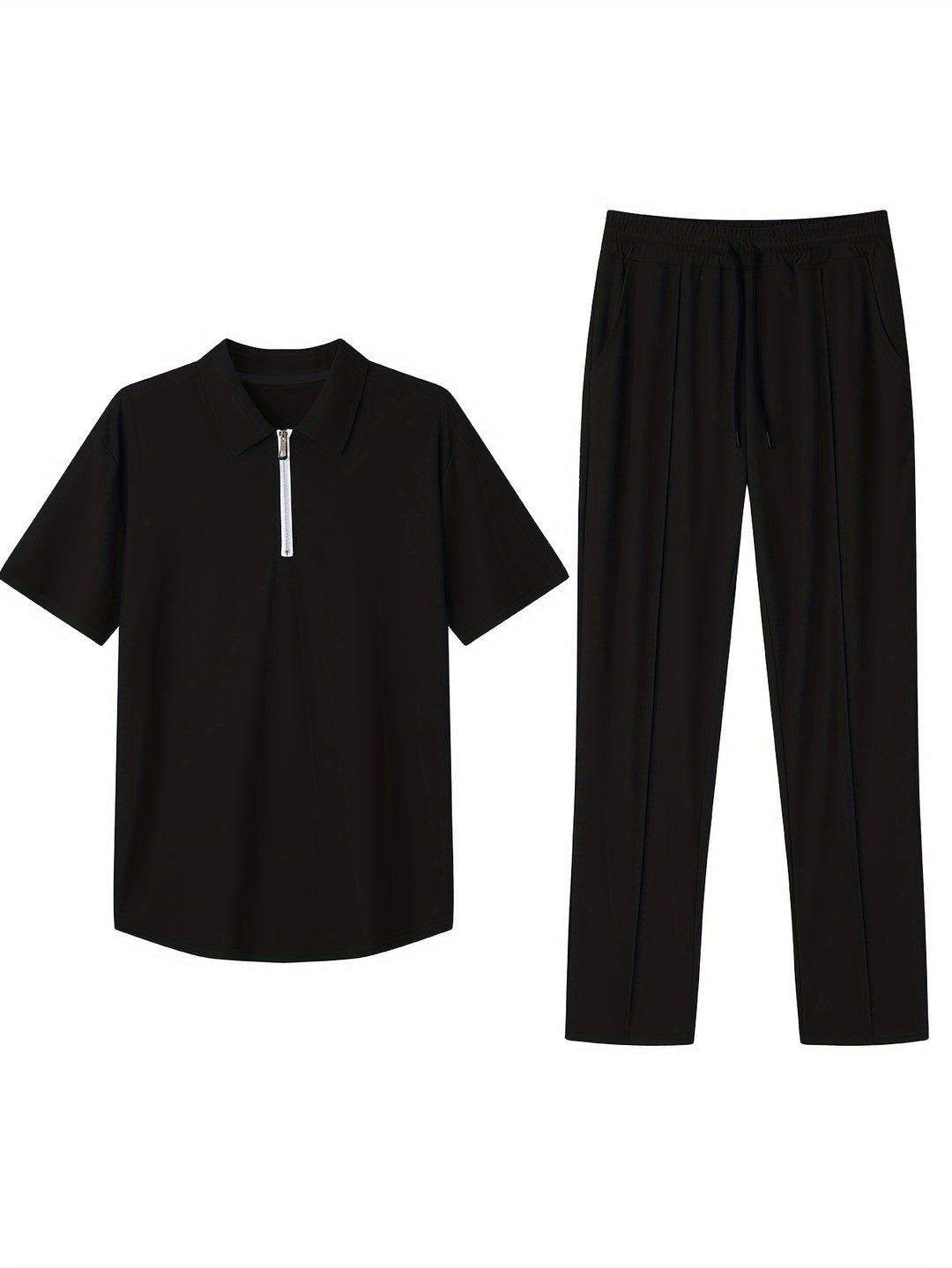 Heren Set | Slim-Fit Shirt & Joggingbroek | Ademend & Lichtgewicht | Polyester Zomerset