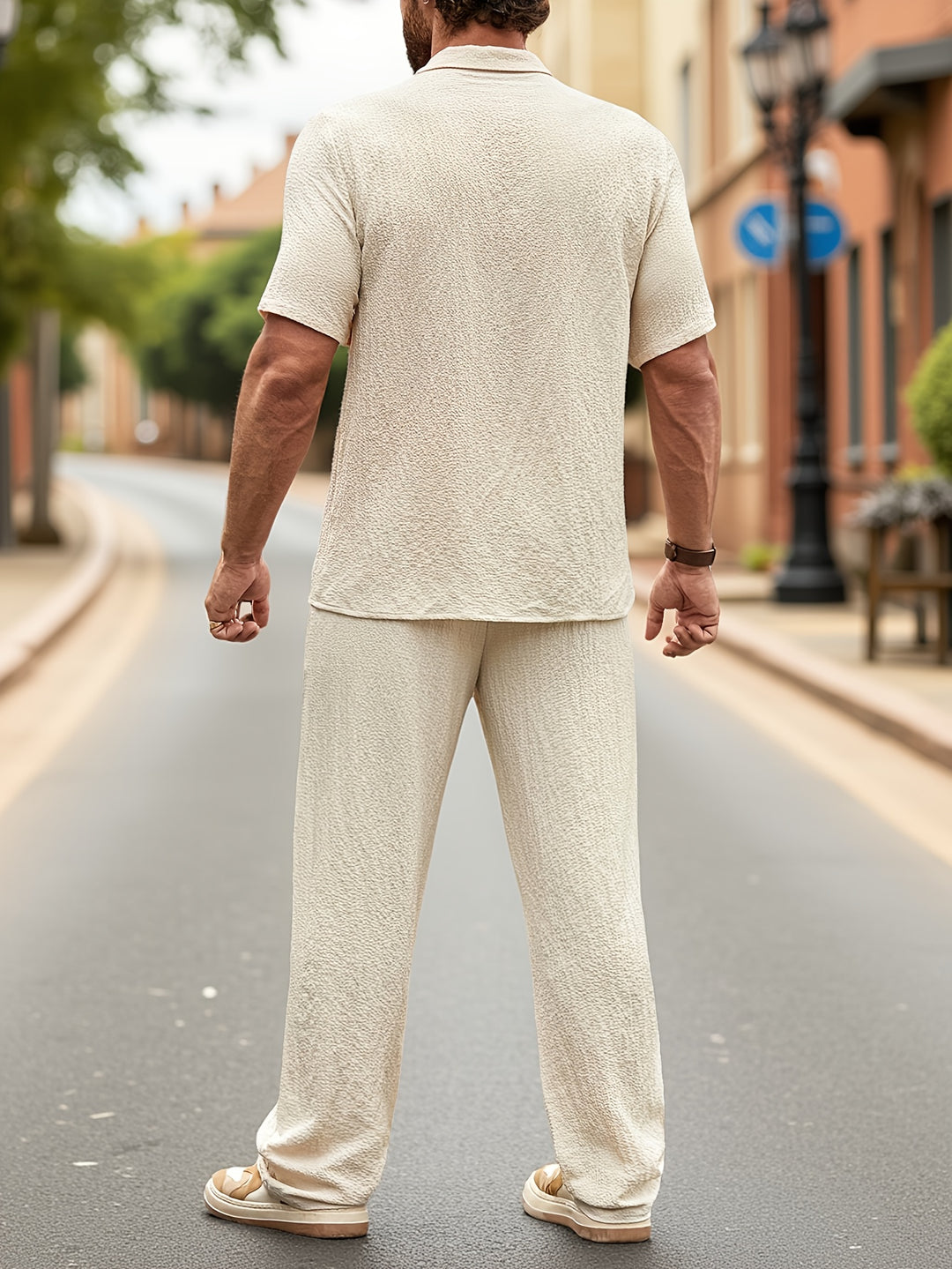 Heren zomerset | Modieus & Comfortabel | Overhemd met Broek | Vrije Tijd & Reizen