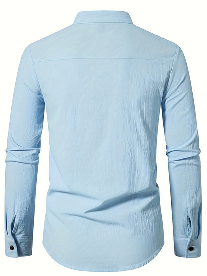 Heren overhemd | Comfort Fit | Katoen & Stretch | Lange Mouw