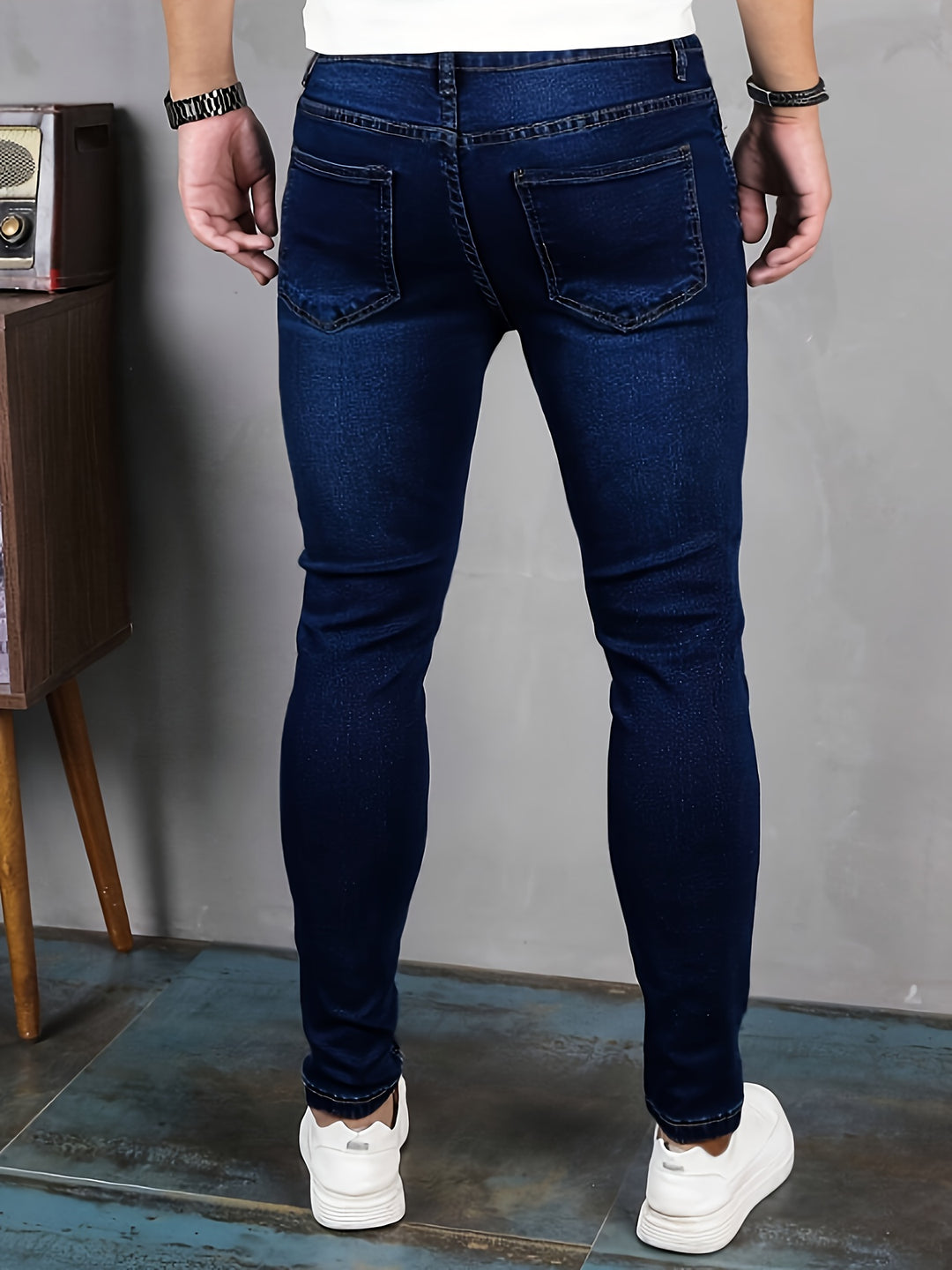 Heren Jeans | Skinny pasvorm | Stretch Denim | Klassiek Blauw