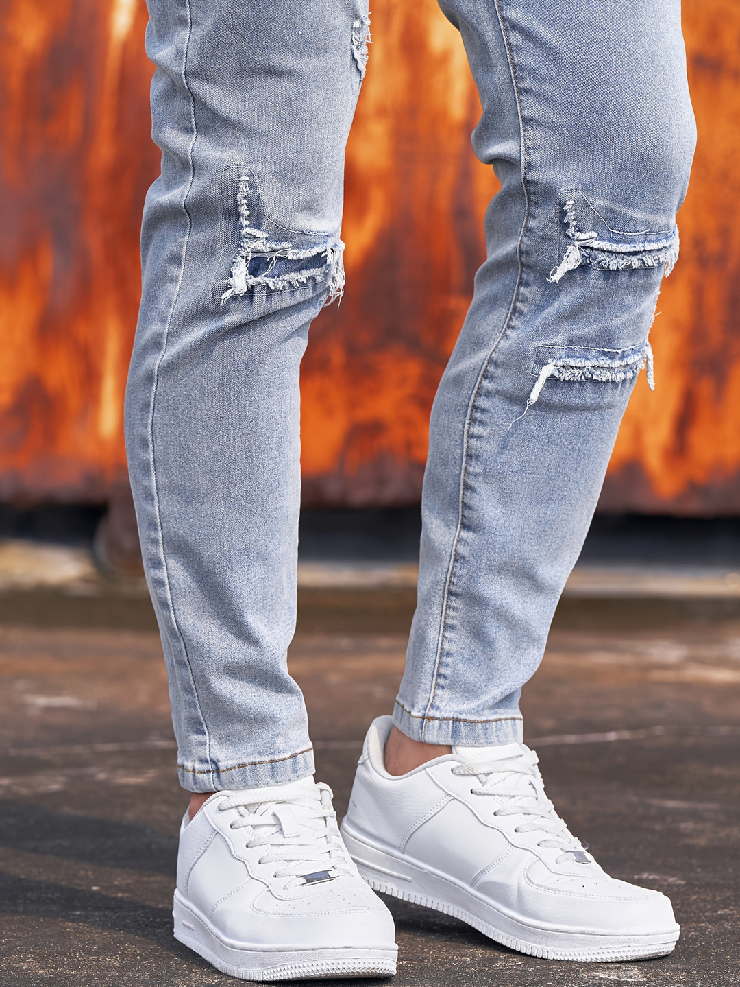 Heren Jeans | Minimale pasvorm | Stretch Denim | Stoer & Distressed