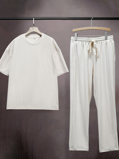 Heren Casual Set | T-shirt & Broek | Comfortabel & Elastisch | Lente & Zomer