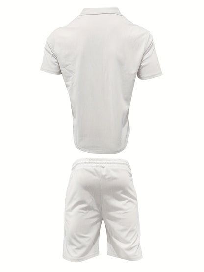 Heren 2-Delige Zomerset | Ademend & Stijlvol | Korte Mouwen Overhemd & Shorts
