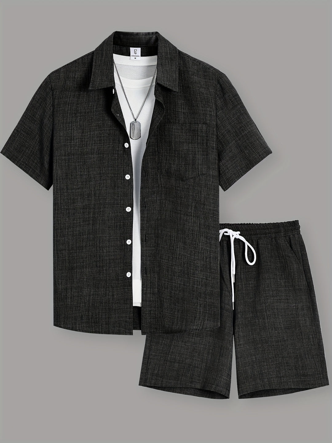 Heren Zomerset | Casual & Comfortabel | Korte Mouwen & Trekkoord Shorts