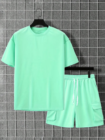 Heren Sportkleding Set | Ademende Stof | Comfort & Stijl | T-Shirt & Shorts