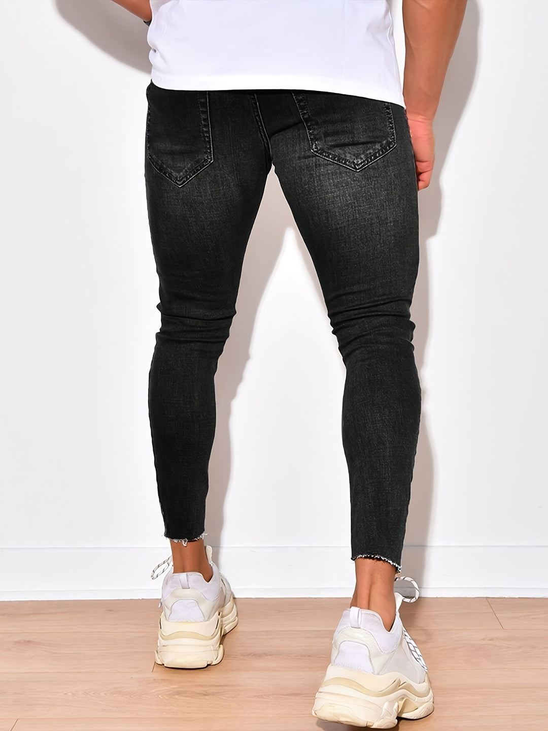 Heren jeans | Skinny pasvorm | Gescheurde Denim | Stoere straat stijl