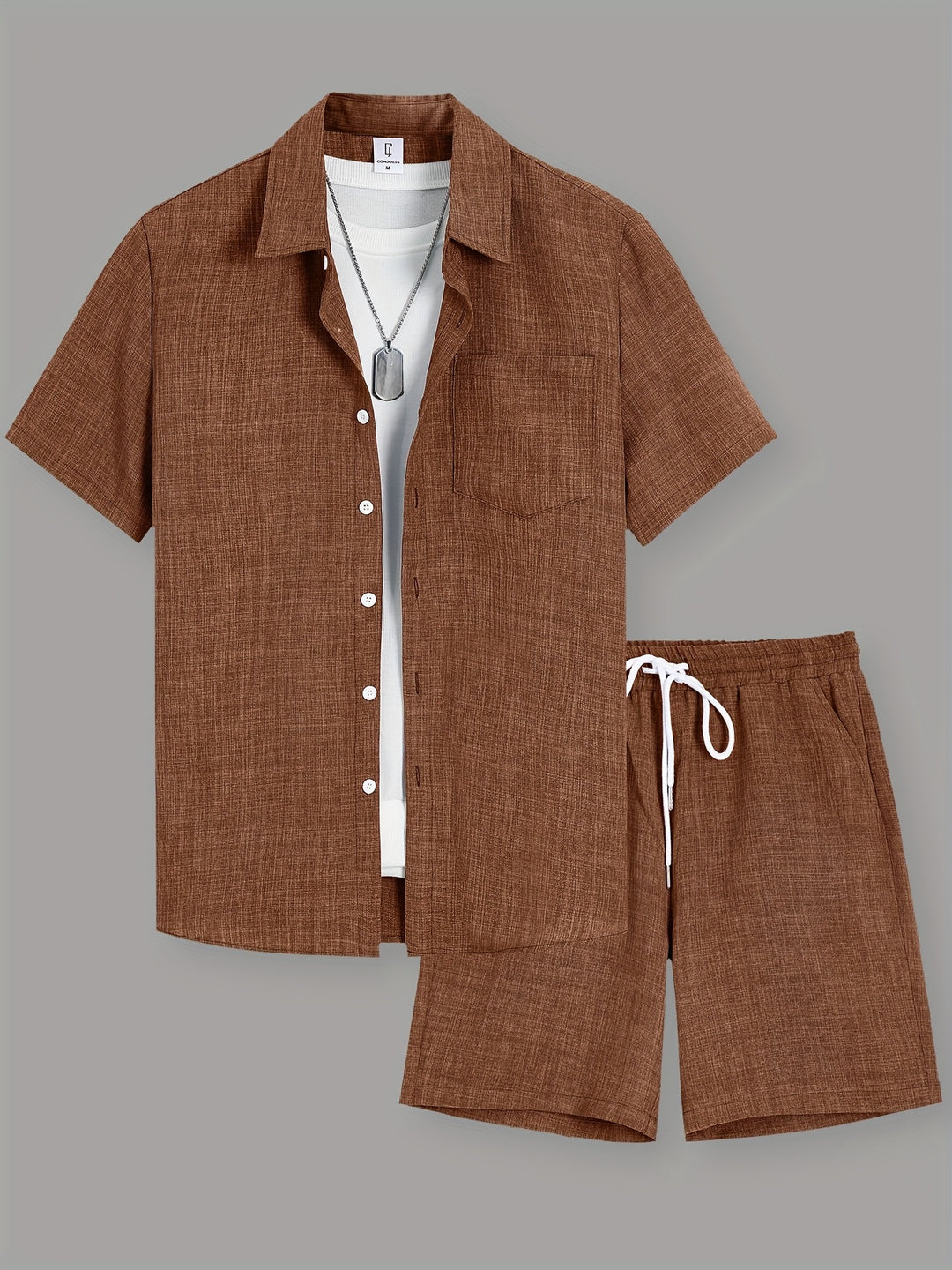 Heren Zomerset | Casual & Comfortabel | Korte Mouwen & Trekkoord Shorts