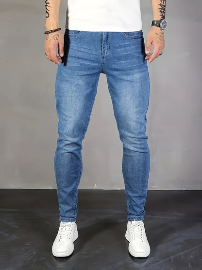 Heren Jeans | Skinny pasvorm | Stretch Denim | Klassiek Blauw