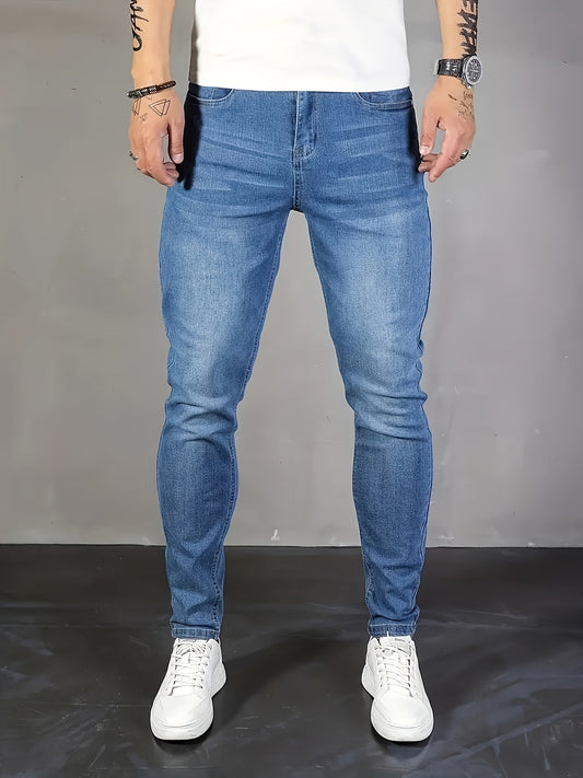 Heren Jeans | Skinny pasvorm | Stretch Denim | Klassiek Blauw