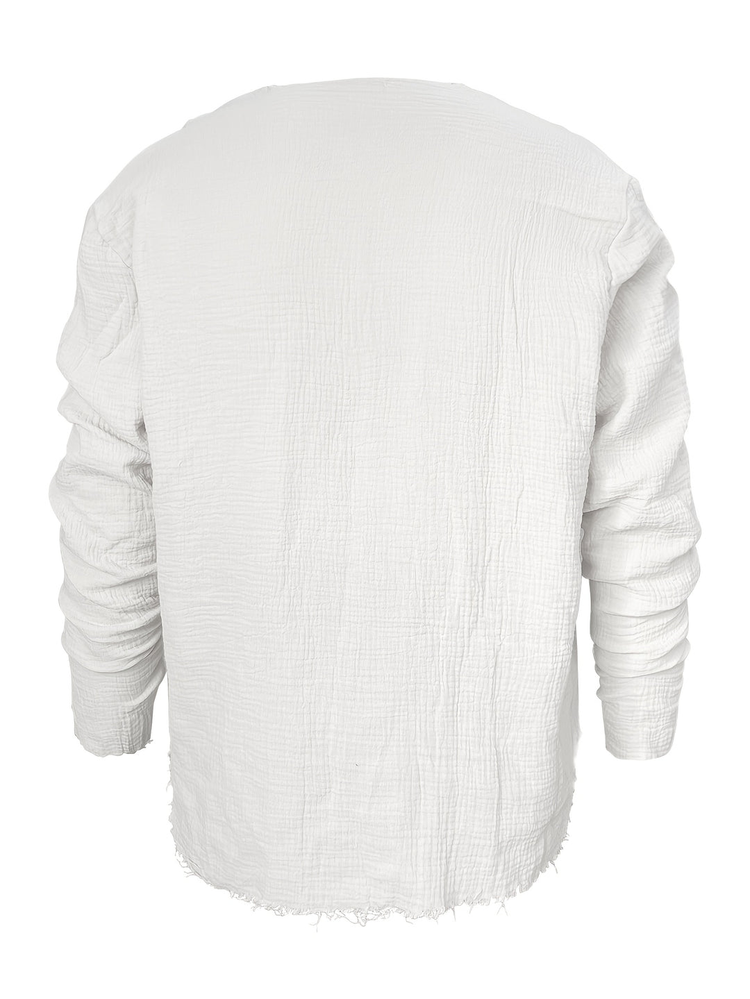 Heren Zomershirt | Lichtgewicht Katoen | V-hals & Gerafelde Zoom | Modieus & Casual